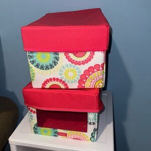 Set of 2 rectangle storage containers